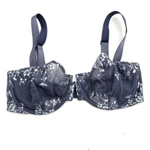 Victoria's Secret Very Sexy Unlined Balconet Gray Metallic Bra 34DD